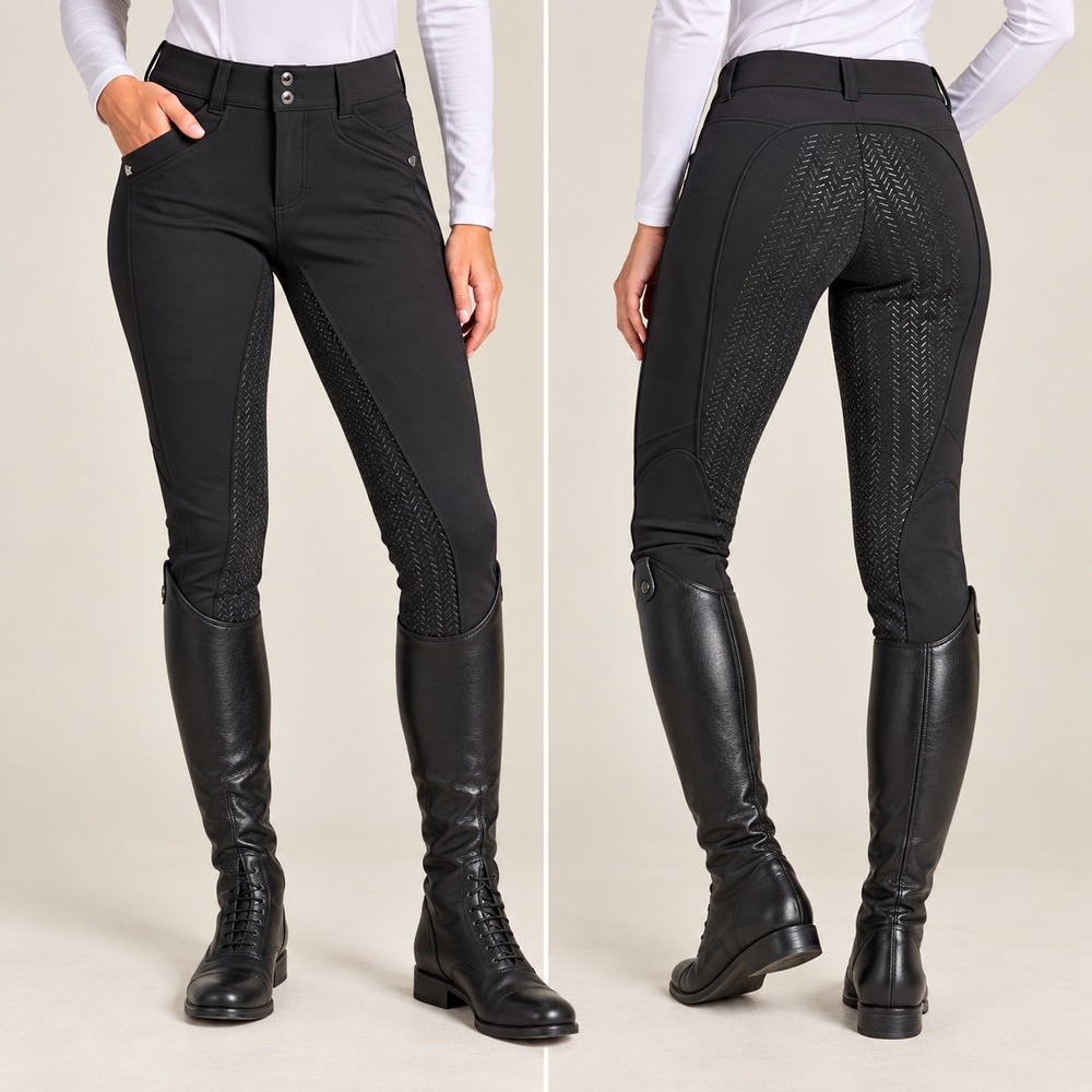 Ariat Prelude 2.0 Women Full Seat Riding Breeches Black 26R Equestrian 10048900